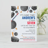 Personaliseer Hockey Sport Verjaardagsfeest Kaart (Staand voorkant)