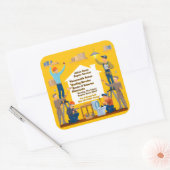 Personaliseer Home Repair Handyman Service Busines Vierkante Sticker (Envelop)