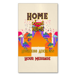 Personaliseer Home Sweet Home Onroerend goed Magnetisch Visitekaartje