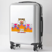 Personaliseer Home Sweet Home Onroerend goed Sticker (Koffer)