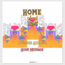 Personaliseer Home Sweet Home Onroerend goed Sticker