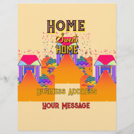 Personaliseer Home Sweet Home Vastgoed Flyer Briefhoofd