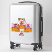 Personaliseer Home Sweet Home Zakelijk Sticker (Koffer)