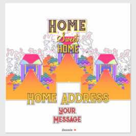 Personaliseer Home Sweet Home Zakelijk Sticker