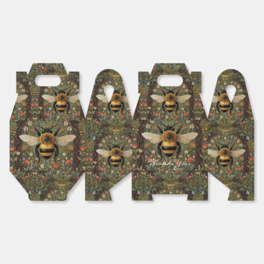 Personaliseer  hommel botanische bloemen bedankdoosjes (Ongevouwen)