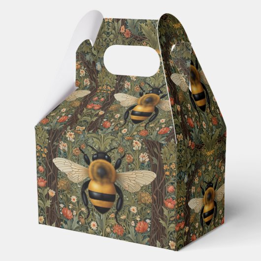Personaliseer  hommel botanische bloemen bedankdoosjes (Achterkant)