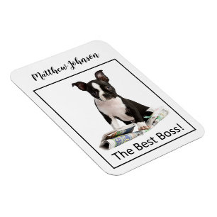 Personaliseer Hond Krant Baas Dag, Humor Magneet