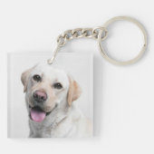 Personaliseer Hond Mam Met Poot Sleutelhanger (Achterkant)