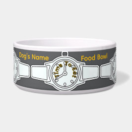 Personaliseer hondennaam Tijd om grijze voeding te Voerbakje