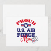 Personaliseer hondenpenning U.S. Air Force Moeder Feestdagenkaart (Voorkant / Achterkant)