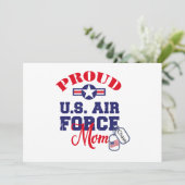 Personaliseer hondenpenning U.S. Air Force Moeder Feestdagenkaart (Staand voorkant)