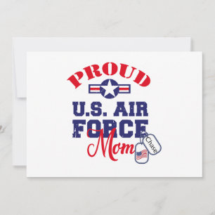 Personaliseer hondenpenning U.S. Air Force Moeder Feestdagenkaart