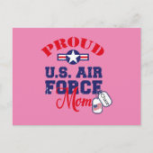 Personaliseer Hondentag U.S. Air Force Moeder Briefkaart (Voorkant)
