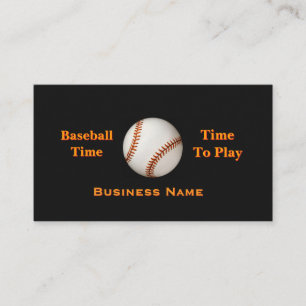 Personaliseer honkbal tijd, Tijd om te spelen   Visitekaartje