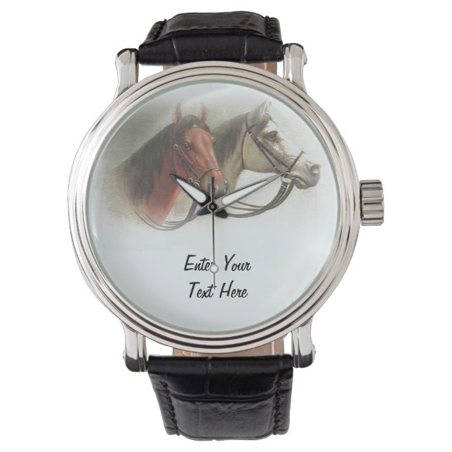 Personaliseer Horse Watch Horloge (Voorkant)