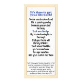 Personaliseer Housecleaner Promo Flyer Housecleani Reclamekaart (Achterkant)