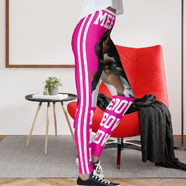 Personaliseer Huisdier Kat Mam Schattige Hot Roze  Leggings