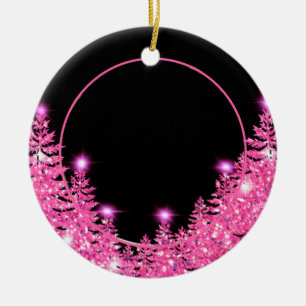 Personaliseer huisdier ornament roze sprankelende 