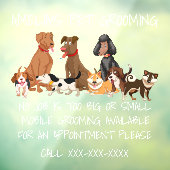 Personaliseer huisdierverzorging Cute honden Afbee Raamsticker (Vel 3)