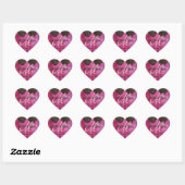 Personaliseer huwelijksstickers - hart sticker (Vel)