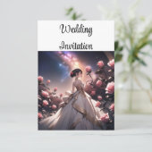 Personaliseer huwelijksuitnodiging Elegant Custom Kaart (Staand voorkant)