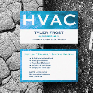 Personaliseer HVAC Verwarming Airconditioning Koel Visitekaartje