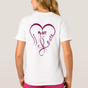Personaliseer I Love My BFF • You = ♥ T-shirt