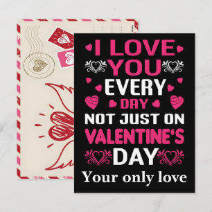 Personaliseer I Love You Naar Buiten Valentijnsdag Feestdagenkaart