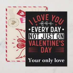 Personaliseer I Love You Naar Buiten Valentijnsdag Feestdagenkaart
