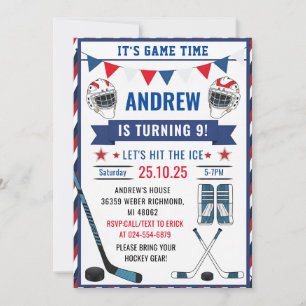 Personaliseer IJshockey Verjaardag Sport met Foto Kaart