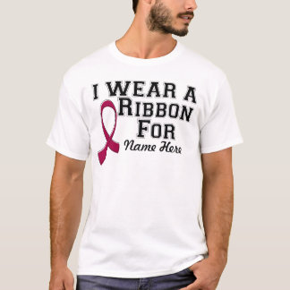 Personaliseer ik Draag een Bourgondisch lint T-shirt