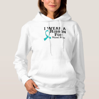 Personaliseer ik een Blauwgroen lint Draag Hoodie