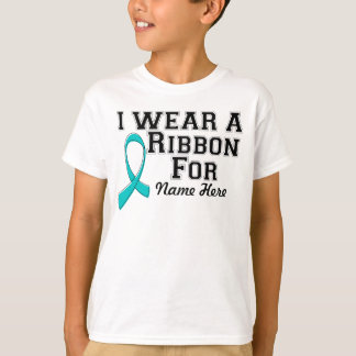Personaliseer ik een Blauwgroen lint Draag T-shirt
