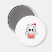 PERSONALISEER "IK HOU VAN JE" SCHATTIG KARAKTER MAGNEET (Voorkant / Achterkant)