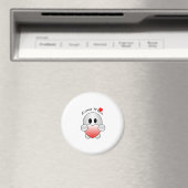 PERSONALISEER "IK HOU VAN JE" SCHATTIG KARAKTER MAGNEET (Insitu (Vaatwasser))