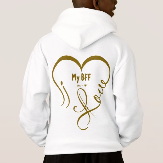 Personaliseer Ik hou van mijn BFF • Jij = ♥ (Achterkant)
