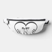 Personaliseer Ik hou van mijn BFF • Jij = ♥ Heuptasje (Liggend)