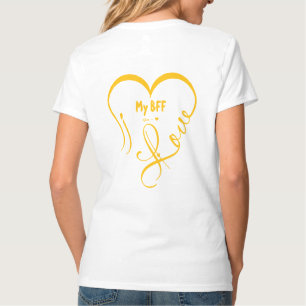 Personaliseer Ik hou van mijn BFF • Jij = ♥ T-shirt
