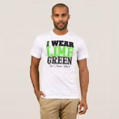 Personaliseer ik Lime Green Ribbon Lymphoma T-shirt (Voorkant volledig)