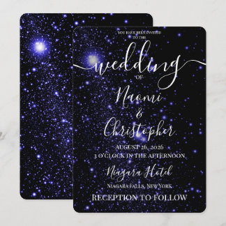Personaliseer: Indigo Lights Huwelijk Kaart
