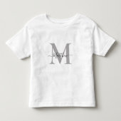 Personaliseer Initiaal van Monogram Naam Kinder Shirts (Voorkant)