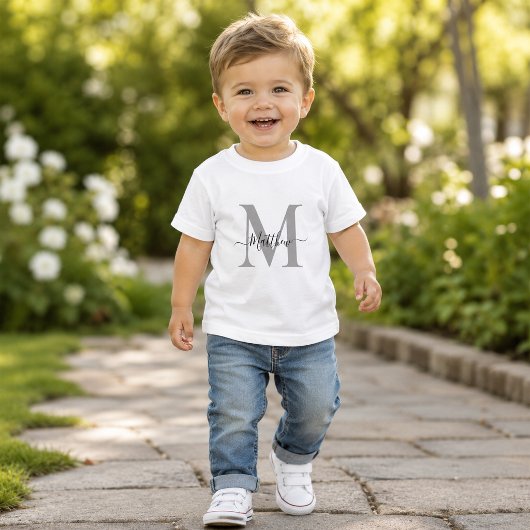 Personaliseer Initiaal van Monogram Naam Kinder Shirts