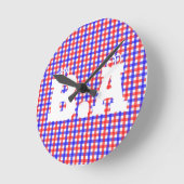 Personaliseer Initialen Schattig Ronde Klok (Hoek)