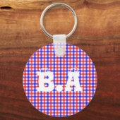  Personaliseer Initialen Schattig Sleutelhanger (Voorkant)