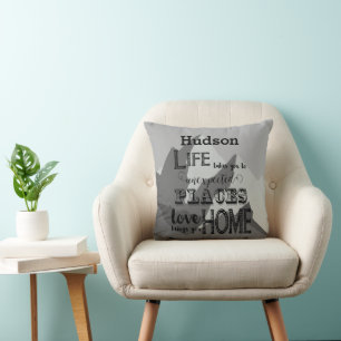 Personaliseer Inspirerend Quote Mountain Boys Room Kussen