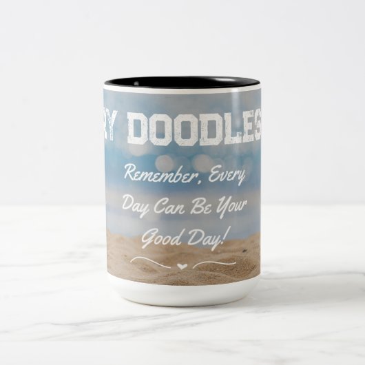 Personaliseer inspirerende Beach Scene Mok (Center)