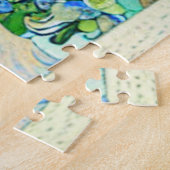 PERSONALISEER, IRISES VAN GOGH SCHILDERIJ QR CODE LEGPUZZEL (Zijkant)