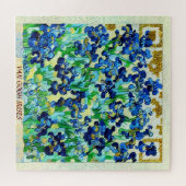 PERSONALISEER, IRISES VAN GOGH SCHILDERIJ QR CODE LEGPUZZEL (Horizontaal)