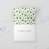 Personaliseer Irish Waterverf Shamrocks Bedankkaart (Binnen)