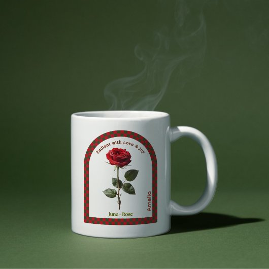 Personaliseer Januari Geboortemaand Flower Coffee  Koffiemok